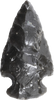 FINE PRE-COLUMBIAN OBSIDIAN ARROWHEAD - The History Gift Store