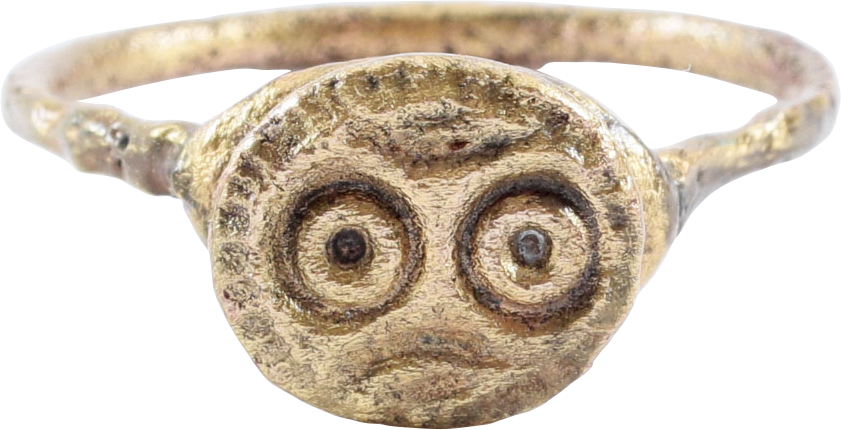 ROMAN EVIL EYE MYSTICAL RING, 1ST-3RD C.AD, SIZE 10 - The History Gift Store