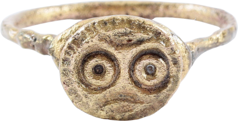 ROMAN EVIL EYE MYSTICAL RING, 1ST-3RD C.AD, SIZE 10 - The History Gift Store