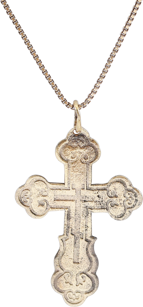 ELEGANT EASTERN EUROPEAN CHRISTIAN CROSS, 17th-18th CENTURY - The History Gift Store