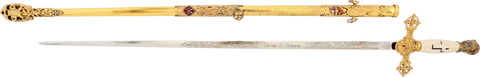FINE KNIGHTS TEMPLAR SWORD - The History Gift Store