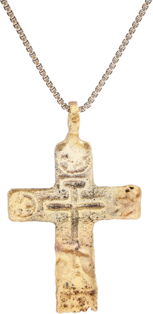 FINE EASTERN EUROPEAN CROSS NECKLACE, RUSSIAN OR UKRAINIAN - The History Gift Store