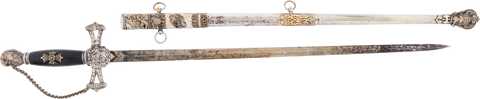 KNIGHTS TEMPLAR SWORD, LATE 19TH CENTURY - The History Gift Store