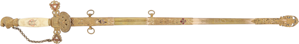 PRESENTATION KNIGHTS TEMPLAR SWORD WITH SPELLING ERROR! - The History Gift Store