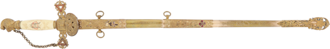 PRESENTATION KNIGHTS TEMPLAR SWORD WITH SPELLING ERROR! - The History Gift Store