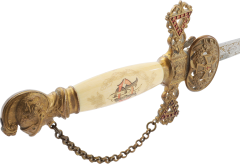 PRESENTATION KNIGHTS TEMPLAR SWORD WITH SPELLING ERROR! - The History Gift Store
