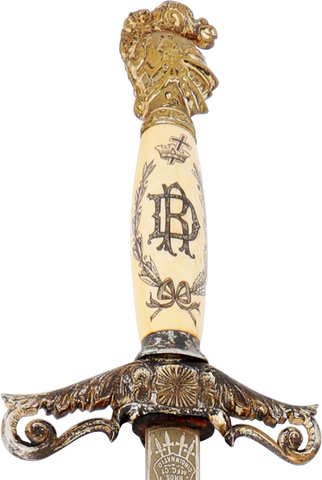 MASONIC Antique Regalia Sword Hanging CHAINS Knights Templar