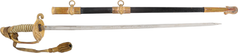 US M.1852 NAVAL OFFICER'S SWORD - The History Gift Store