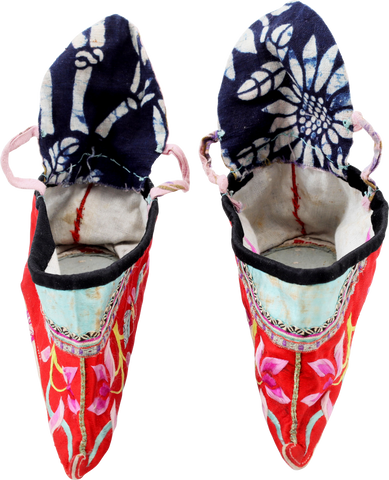 EXTRAORDINARY PAIR OF CHINESE LADY'S SHOES FOR BOUND FEET (FOOT BINDING), 19TH CENTURY - Fagan Arms
