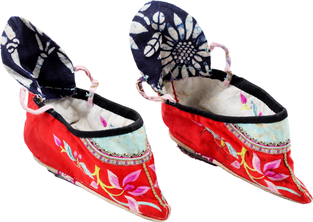 EXTRAORDINARY PAIR OF CHINESE LADY'S SHOES FOR BOUND FEET (FOOT BINDING), 19TH CENTURY - Fagan Arms