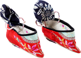 EXTRAORDINARY PAIR OF CHINESE LADY'S SHOES FOR BOUND FEET (FOOT BINDING), 19TH CENTURY - Fagan Arms