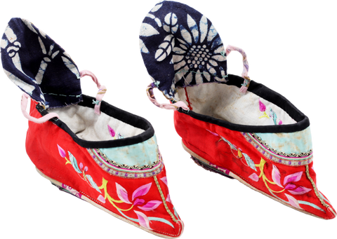 EXTRAORDINARY PAIR OF CHINESE LADY'S SHOES FOR BOUND FEET (FOOT BINDING), 19TH CENTURY - Fagan Arms