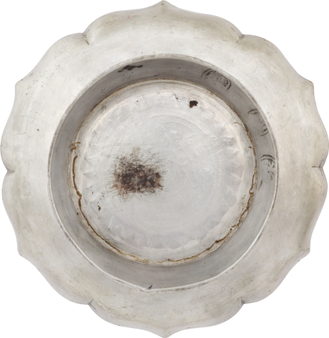 CHINESE PEWTER LOTUS SHAPED DISH - The History Gift Store