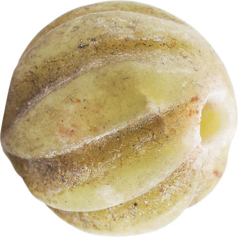 FINE VIKING MELON FORM GLASS BEAD 850-1050 AD - The History Gift Store