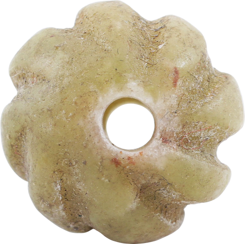 FINE VIKING MELON FORM GLASS BEAD 850-1050 AD - The History Gift Store