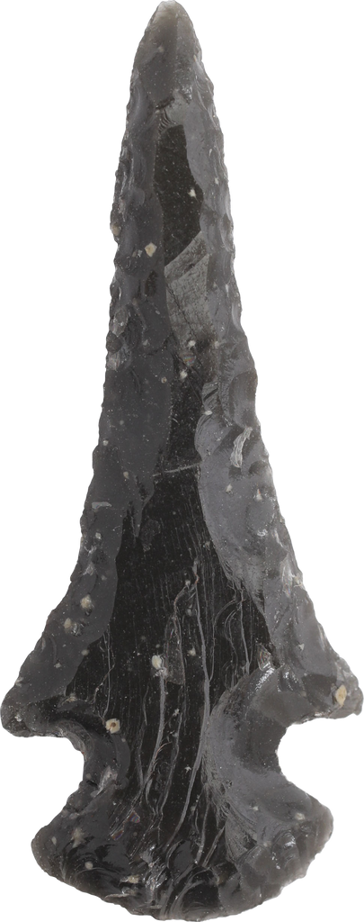 FINE PRE-COLUMBIAN OBSIDIAN ARROWHEAD - The History Gift Store