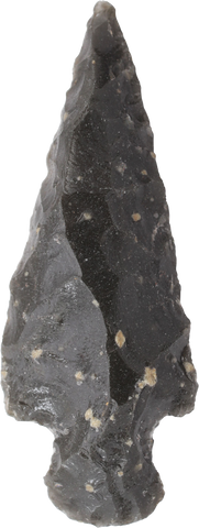 FINE PRE-COLUMBIAN OBSIDIAN ARROWHEAD - The History Gift Store