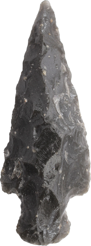 FINE PRE-COLUMBIAN OBSIDIAN ARROWHEAD - The History Gift Store