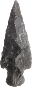 FINE PRE-COLUMBIAN OBSIDIAN ARROWHEAD - The History Gift Store