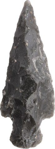 FINE PRE-COLUMBIAN OBSIDIAN ARROWHEAD - The History Gift Store