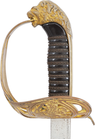 BAVARIAN LION HEAD CAVALRY OFFICER’S SWORD C.1880 - The History Gift Store