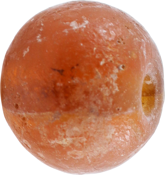 VIKING MELON AMBER GLASS BEAD 850-1050 AD - The History Gift Store