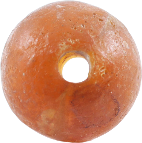 VIKING MELON AMBER GLASS BEAD 850-1050 AD - The History Gift Store
