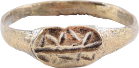 MEDIEVAL CHRISTIAN RING C.5TH-9TH CENTURY AD, SIZE 8 - Fagan Arms