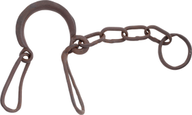 HEAVY FORGED IRON SLAVE LEG SHACKLE, FIRST HALF OF 19TH CENTURY AD - Fagan Arms
