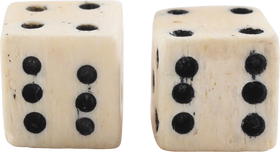 REVOLUTIONARY WAR BONE DICE - The History Gift Store