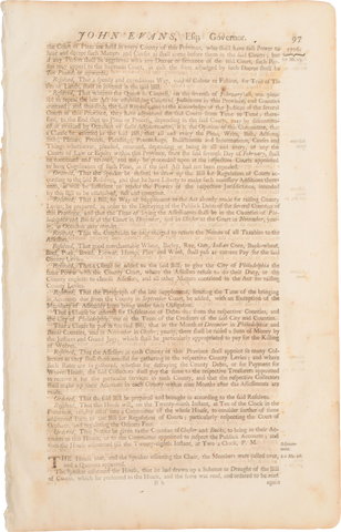 ACTUAL PAGE PRINTED BY BENJAMIN FRANKLIN IN 1752 - The History Gift Store
