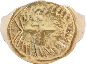 MEDIEVAL CHRISTIAN RING 8TH-10TH CENTURY AD 10 3/4 - Fagan Arms