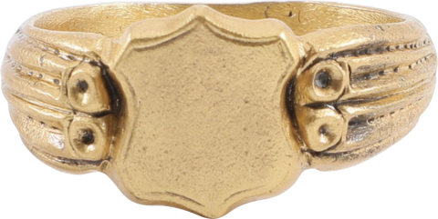FINE AUSTRO HUNGARIAN MILITARY RING, C.1880-90, SIZE 10 1/2 - The History Gift Store