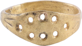 VIKING WARRIOR’S SHIELD RING, 10TH-11TH CENTURY, SIZE 10 ½ - The History Gift Store