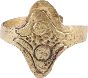 RARE VIKING SHIELD RING C. 9TH-10TH CENTURY, SIZE 10 - The History Gift Store