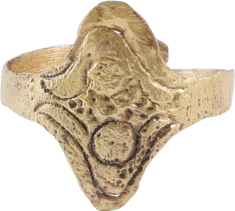 RARE VIKING SHIELD RING C. 9TH-10TH CENTURY, SIZE 10 - The History Gift Store