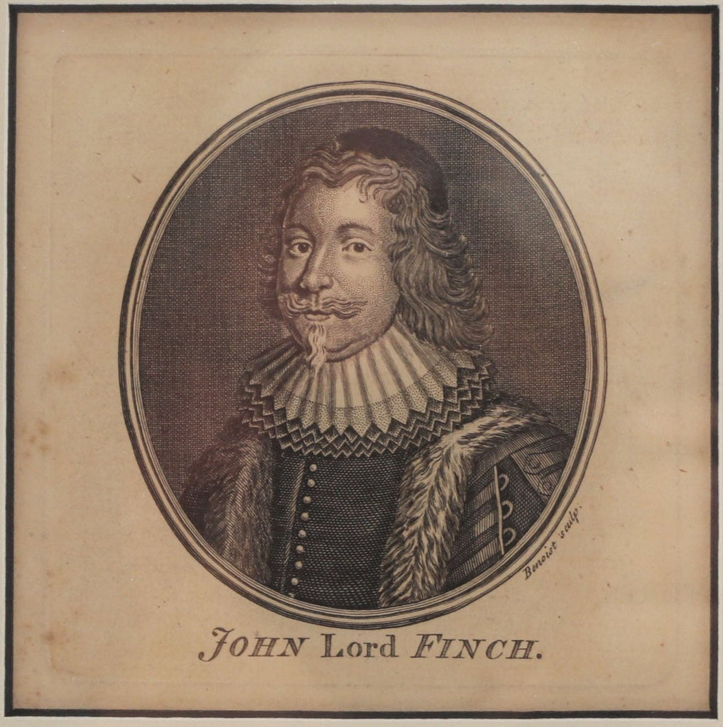 ORIGINAL ENGLISH LITHOGRAPH, John Lord Finch - Fagan Arms