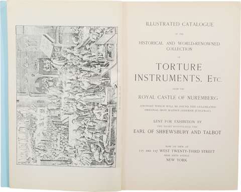 "COLLECTION OF TORTURE INSTRUMENTS FROM THE ROYAL CASTLE NUREMBERG" 1893 - The History Gift Store