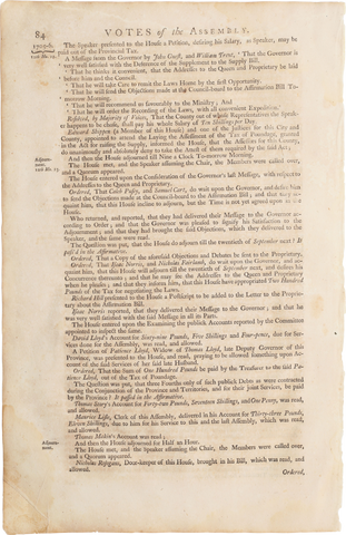ACTUAL PAGE PRINTED BY BENJAMIN FRANKLIN IN 1752 - Fagan Arms