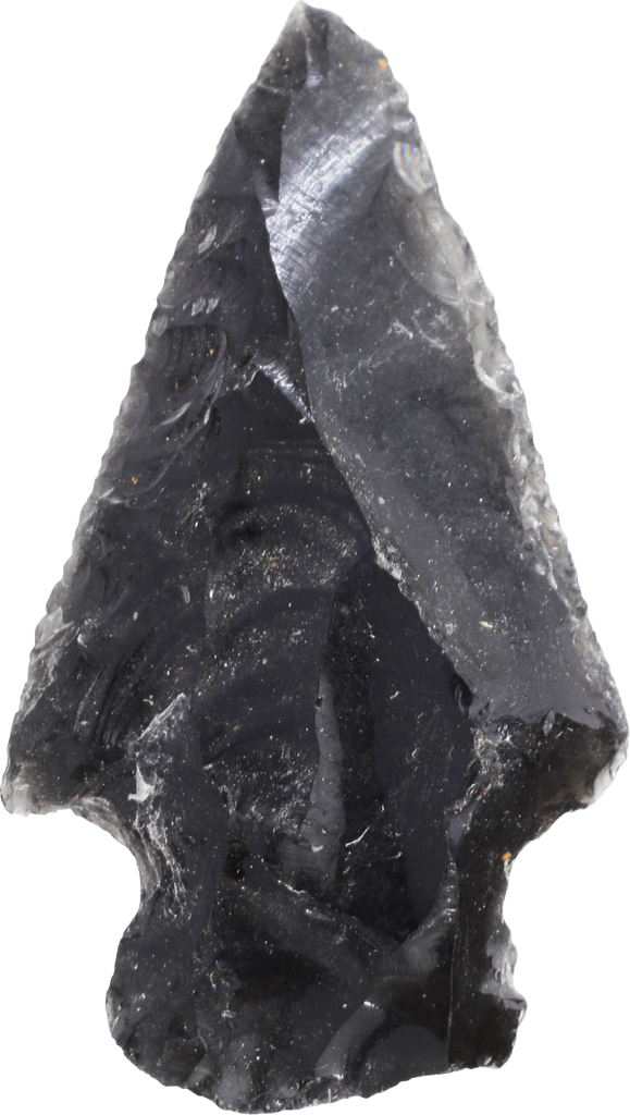 FINE PRE-COLUMBIAN OBSIDIAN ARROWHEAD - Fagan Arms