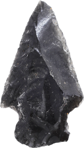 FINE PRE-COLUMBIAN OBSIDIAN ARROWHEAD - Fagan Arms