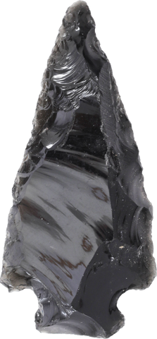 FINE PRE-COLUMBIAN OBSIDIAN ARROWHEAD - The History Gift Store