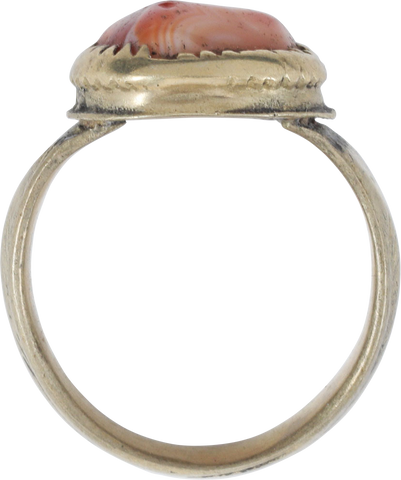 EASTERN EUROPEAN GYPSY RING WITH GEMSTONE, SIZE 7 - The History Gift Store