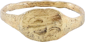 ROMAN SIGNET RING, 2ND-5TH CENTURY AD, SIZE 8 3/4 - Fagan Arms