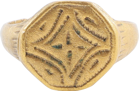 EARLY EUROPEAN CHRISTIAN RING, 5th-9th CENTURY AD, SIZE 7 - The History Gift Store