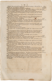 ACTUAL PAGE PRINTED BY BENJAMIN FRANKLIN IN 1752 - Fagan Arms