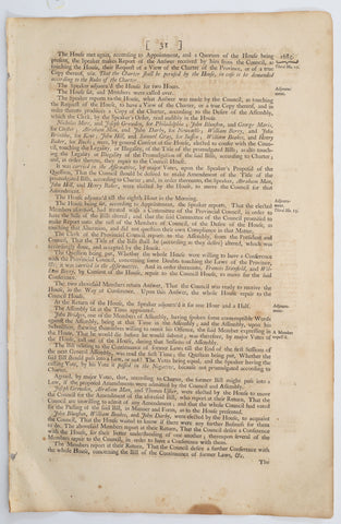 ACTUAL PAGE PRINTED BY BENJAMIN FRANKLIN IN 1752 - Fagan Arms