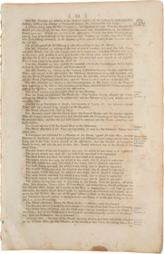 ACTUAL PAGE PRINTED BY BENJAMIN FRANKLIN IN 1752 - Fagan Arms