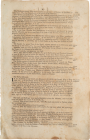 ACTUAL PAGE PRINTED BY BENJAMIN FRANKLIN IN 1752 - Fagan Arms