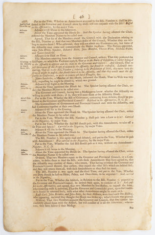 ACTUAL PAGE PRINTED BY BENJAMIN FRANKLIN IN 1752 - Fagan Arms